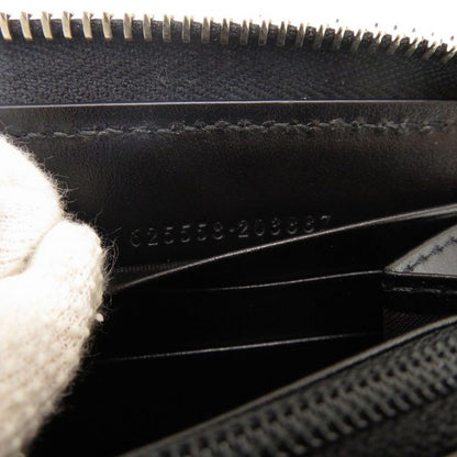 Gucci GG Embossed 625558 Black Round Zipper Long Wallet Black 1335 Gucci