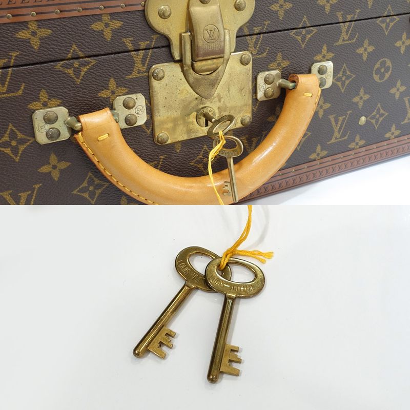 Louis Vuitton Bisten 55 M21327 Trunk Case Monogram Canvas Leather Brown
