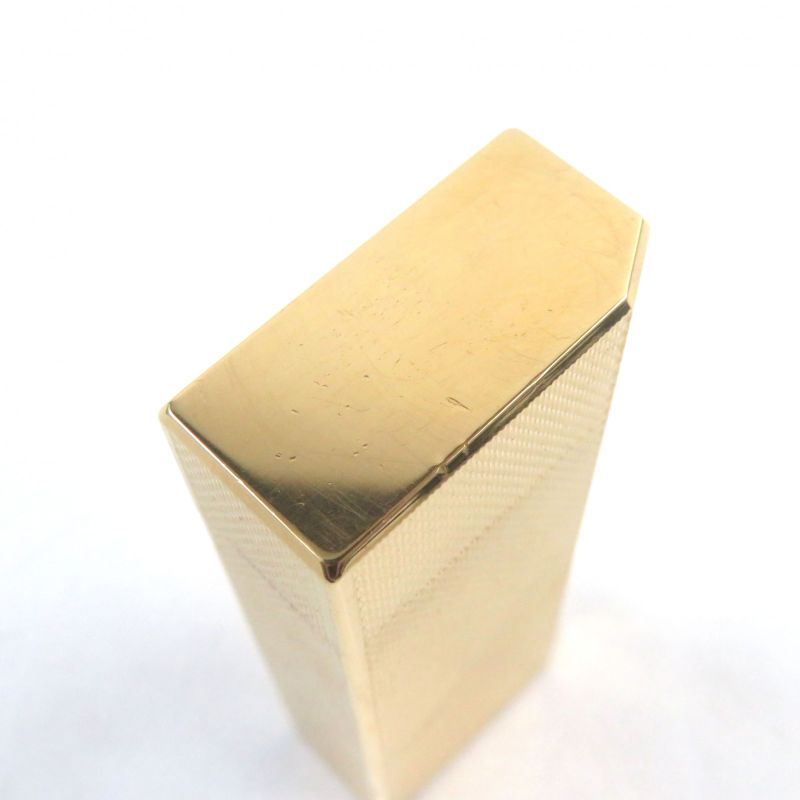 Cartier Pentagonal All-over Pattern Short Roller Lighter Gold With Case Swiss