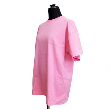 Balenciaga T-shirt Pink Short Sleeve Crew Neck Notation Size XXS