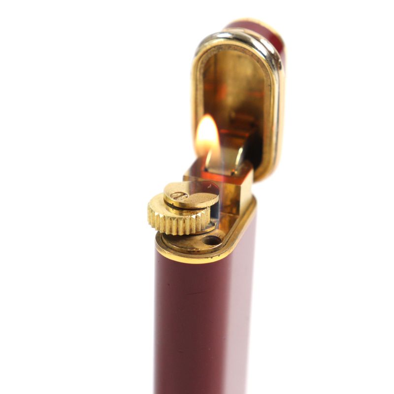 Cartier Trinity Lacquer Oval Form Roller Type Smoking Goods Gas