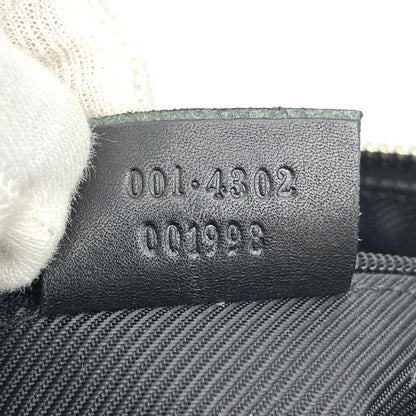 Gucci 001-4302 Handbag Shoulder Bag GG Canvas Black Ladies Men Fashion Vintage