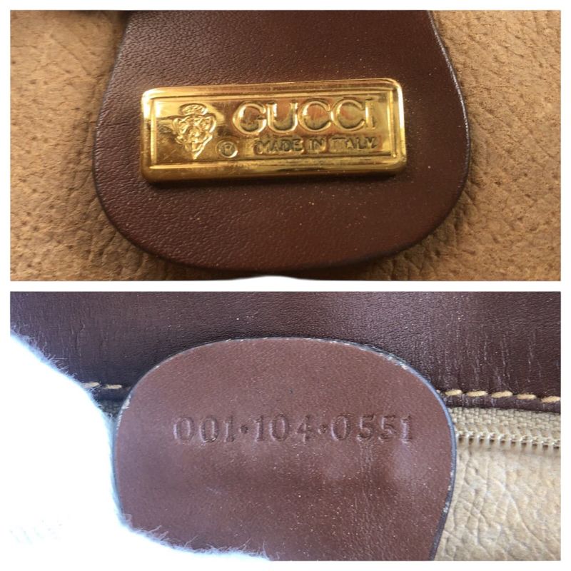 Gucci Old Gucci Sherry Line Brown Gold Hardware Leather 001 103 0551 Shoulder