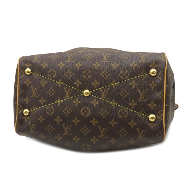 Louis Vuitton Handbag Tivoli GM Monogram Canvas Monogram Gold Hardware Brown