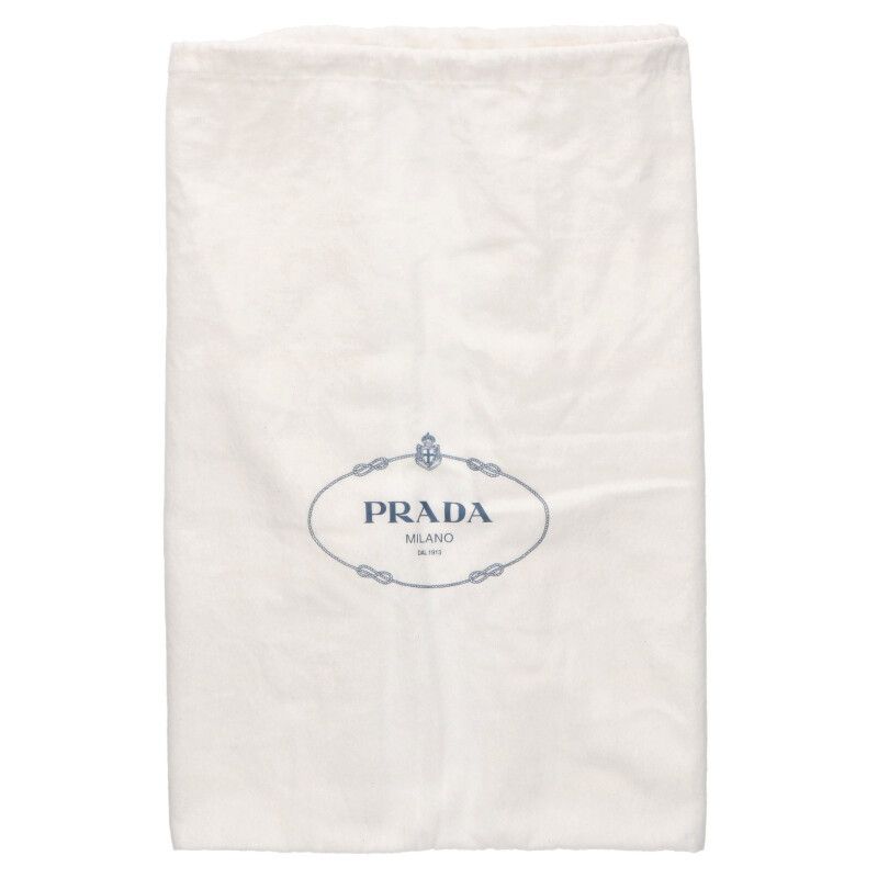 Prada 1bg130 Triangle Logo Plate Pile Tote Bag Men's