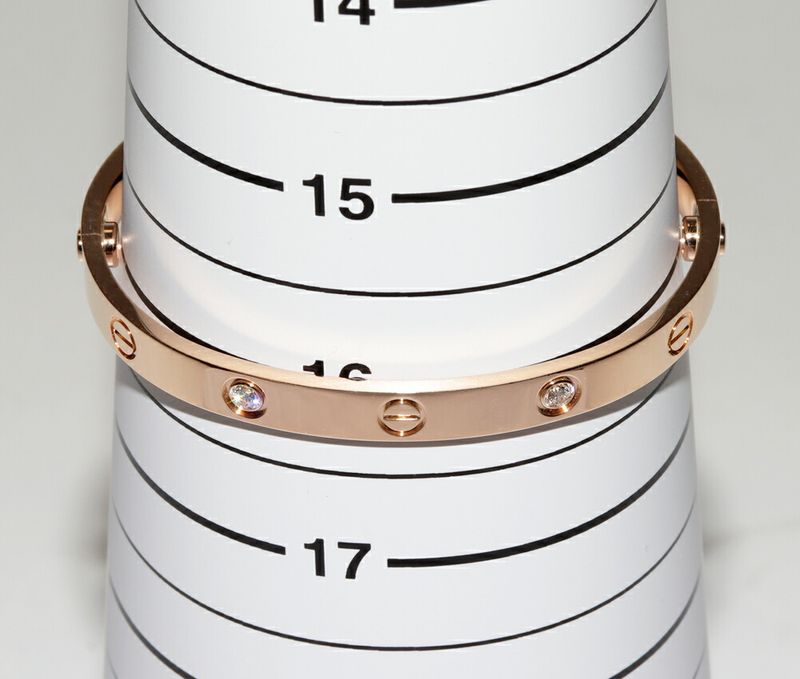 Cartier Bracelet Bangle 18K Pink Gold Diamond 4p(042ct) Love Bracelet Half