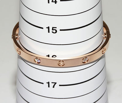 Cartier Bracelet Bangle 18K Pink Gold Diamond 4p(042ct) Love Bracelet Half