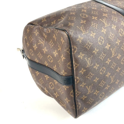 Louis Vuitton Boston Bag Keepall Bandoliere 55 M56714 Monogram Macassar Canvas