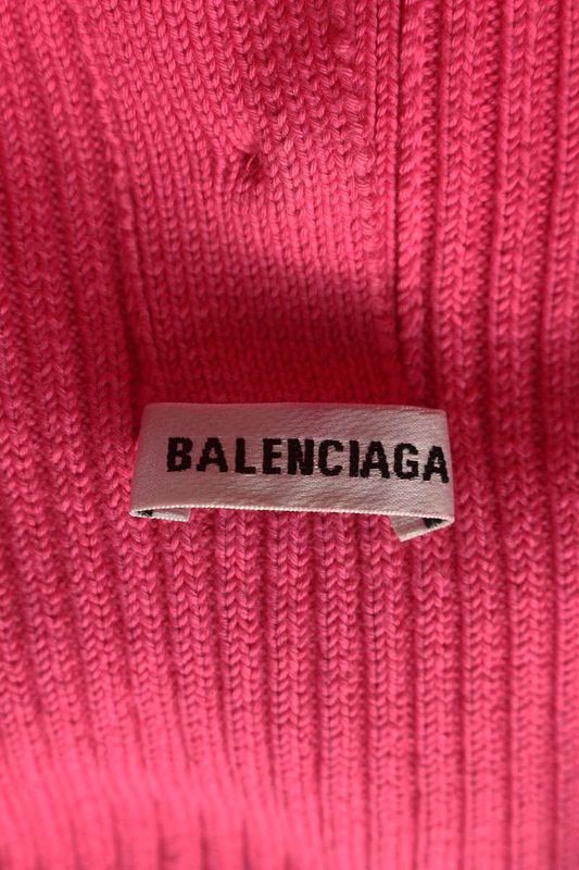 Balenciaga 626136 T3185 Ribbed Knit Button Design Cardigan Women's XS