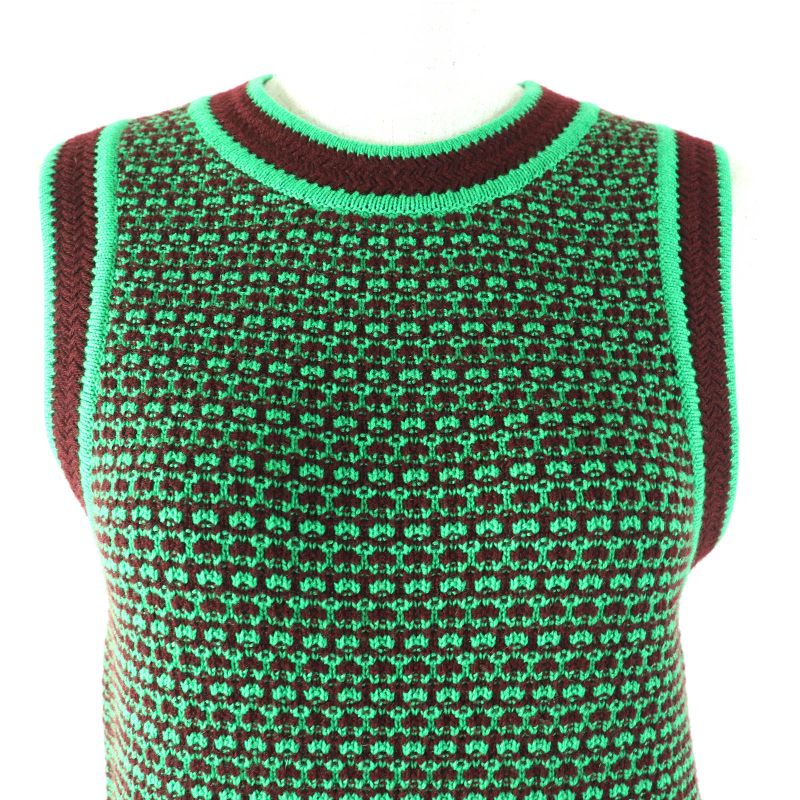 CHANEL 23A P75435 100% Cashmere Coco Mark Button Allover Pattern Crewneck