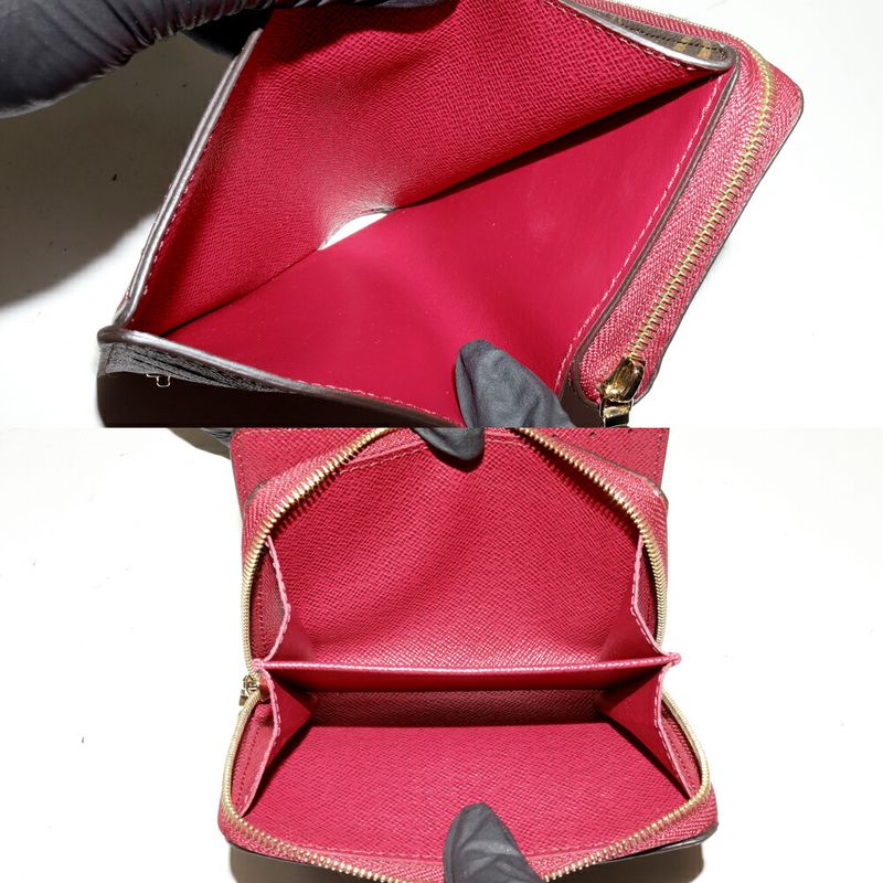 Louis Vuitton Round Zipper Fold Wallet With Change Pocket Monogram Fuchsia
