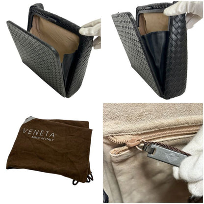 Bottega Veneta One Shoulder Bag Intrecciato Leather Black Gusset Soho Hobo