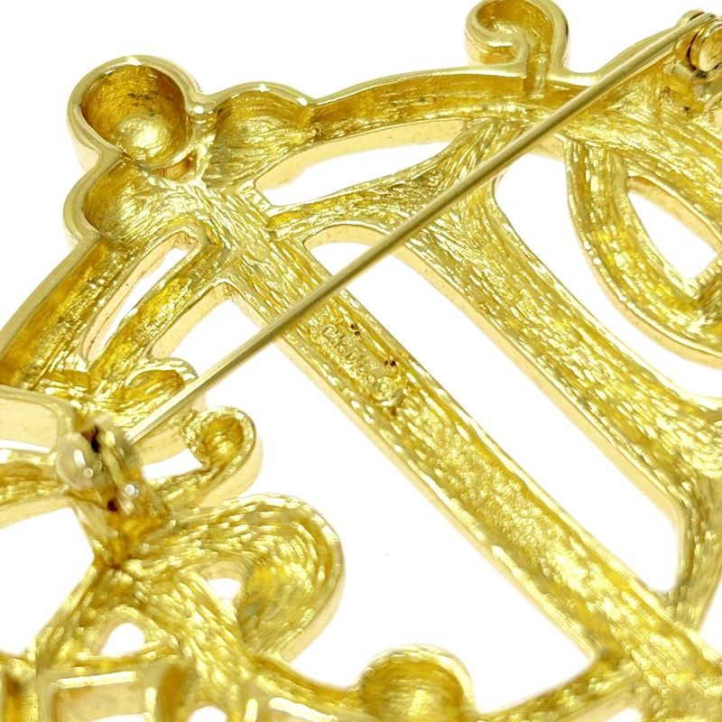 Christian Dior GP Emblem Brooch Ladies Gold 363812 Brooch