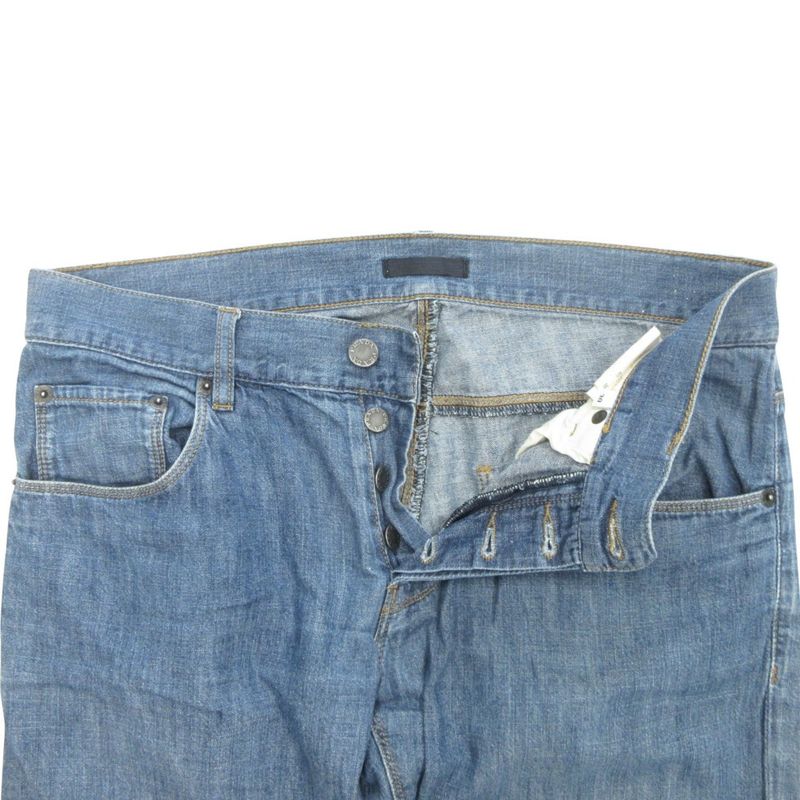 Good Prada Light Denim Pants Bottoms Button Fly Light Hand Old Archive Gepo10