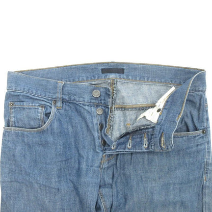 Good Prada Light Denim Pants Bottoms Button Fly Light Hand Old Archive Gepo10