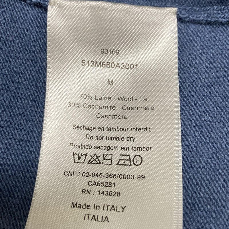 Dior/christian Dior Long Sleeve Cut And Sewn Size M Men's - 513m660a3001 Blue