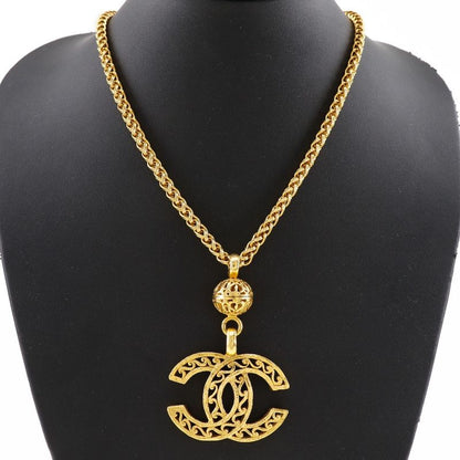 Chanel Coco Mark Vintage Pendant Gold Plated 96A Ladies 83.4g Necklace