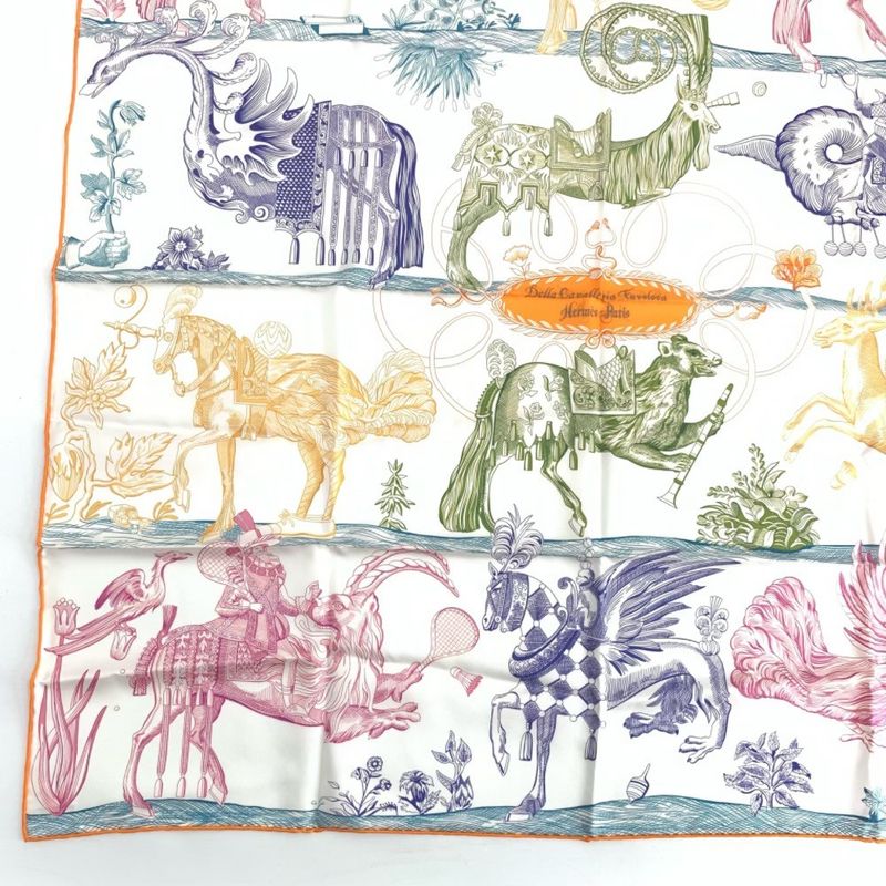 Hermes Carre 90 Della Cavalleria Favolosa Della Cavalleria Favolosa Double Face