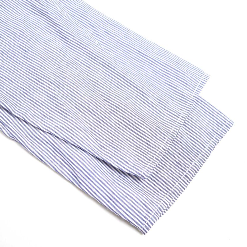 Celine 23ss Cotton Linen Striped Blouse Shirt 2t249042q Blue and White L