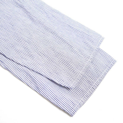 Celine 23ss Cotton Linen Striped Blouse Shirt 2t249042q Blue and White L