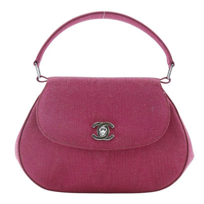 Chanel Mini Coco Handle Party Bag Cotton Pink Ladies Handbag