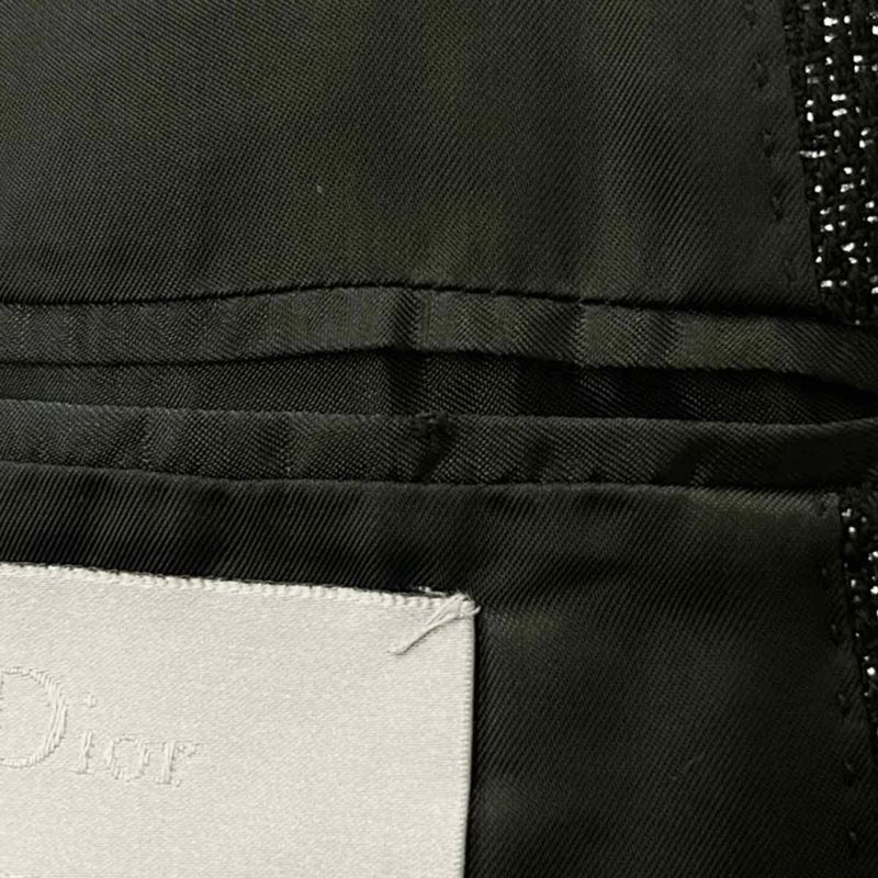 Dior Homme Dior Homme 2003aw Luster Wool Lamé Tailored Jacket 3hh1021077 Gray 50