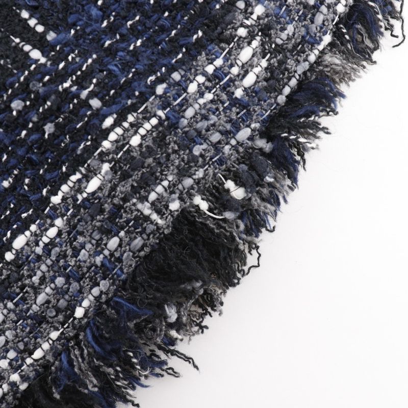 Chanel Tweed 05P P26088v16545 Cotton And Nylon Black/navy Blue Ladies Skirt