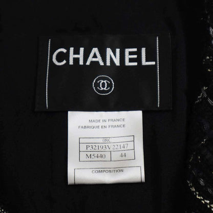 Chanel 2008 Cruise Tweed Jacket and Skirt Setup P32193v22147 P32374v22147 Black