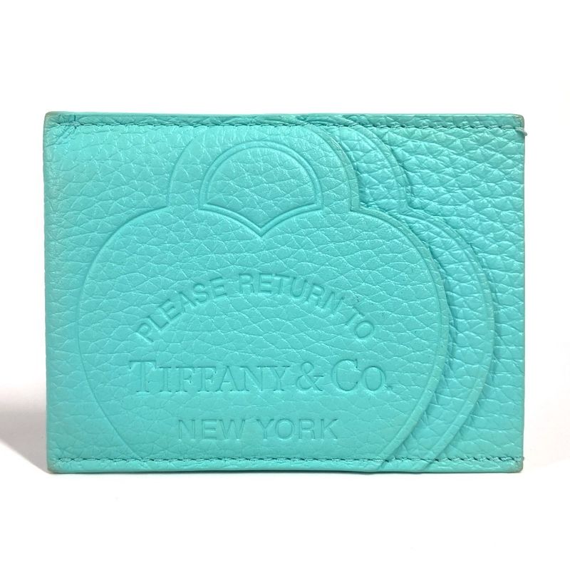 Tiffany & Co Card Case Return To Tiffany & Co Heart Leather Blue