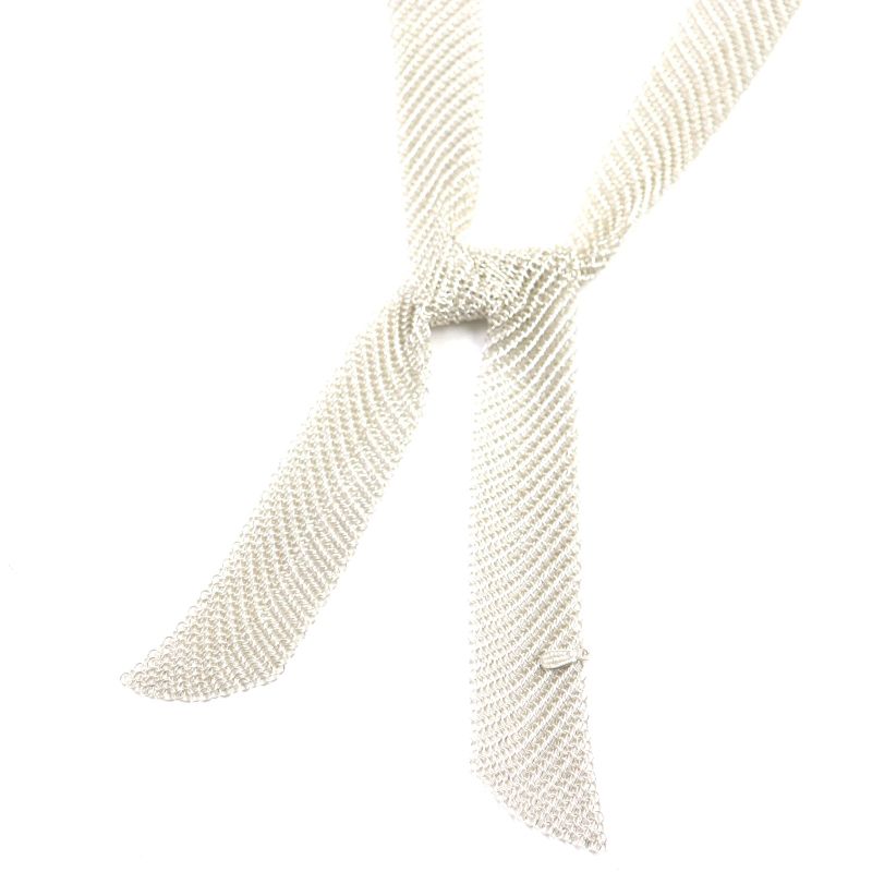  Tiffany & Co Vintage Old Tiffany & Co Mesh Scarf Necklace Sv925 Silver With