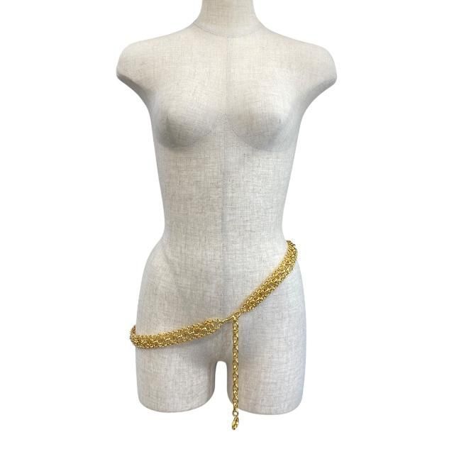 Christian DIOR Chain Belt Accessories CD Logo GP Gold