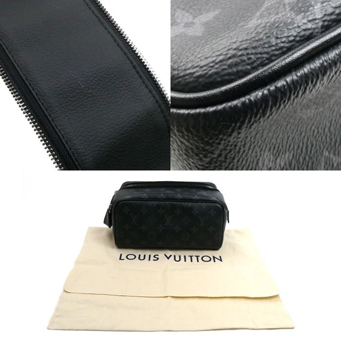 Louis Vuitton Monogram Eclipse Dopkit Second Bag M46354 IC Chip Men's Preowned