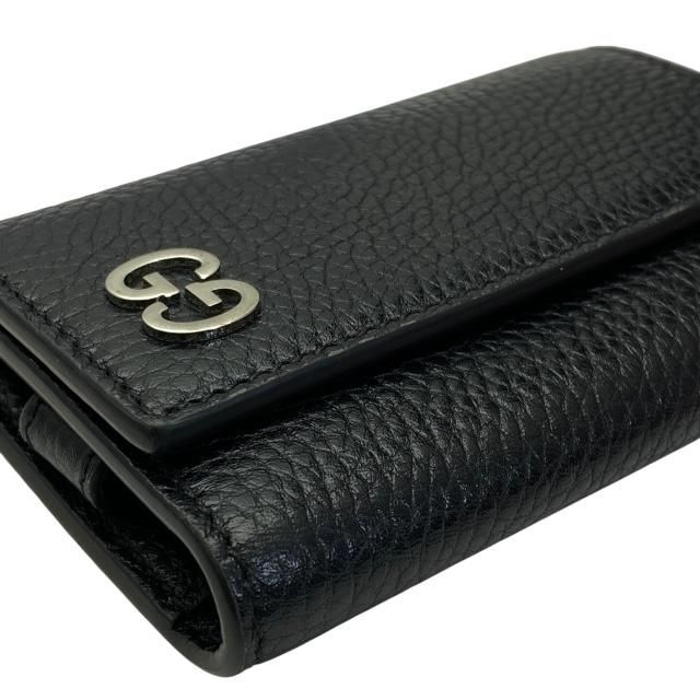 Gucci 473924 6-ring Key Case Key Hook Key Ring Small Leather Black