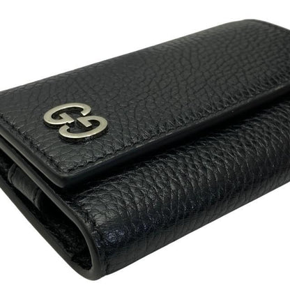 Gucci 473924 6-ring Key Case Key Hook Key Ring Small Leather Black