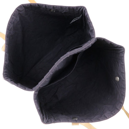 Hermes Amedava Cabas De Poche Canvas Black Women's Shoulder Bag