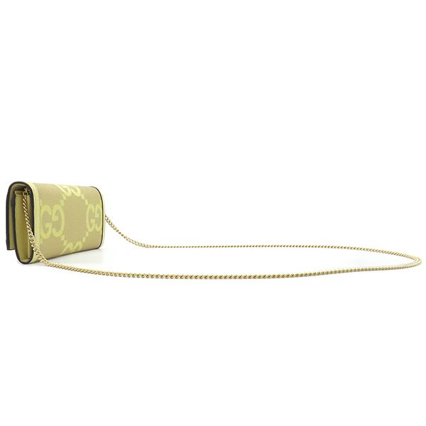 Gucci Chain Wallet GG Jumbo Ophidia Continental Wallet Leather Jumbo GG Canvas