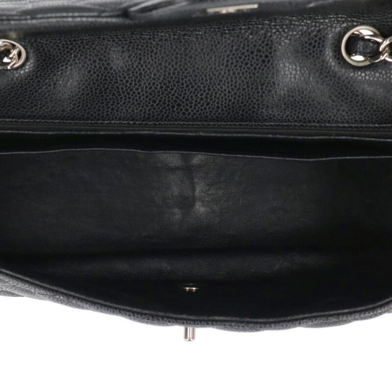 Chanel Deca Matelasse 30 Caviar Skin Single Flap Chain Shoulder Bag Women 30