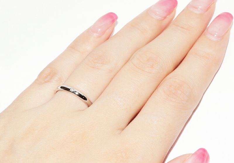 Cartier Ring Pt950 Diamond 1P (001ct) Classic Wedding Ring 1895 Wedding Ring