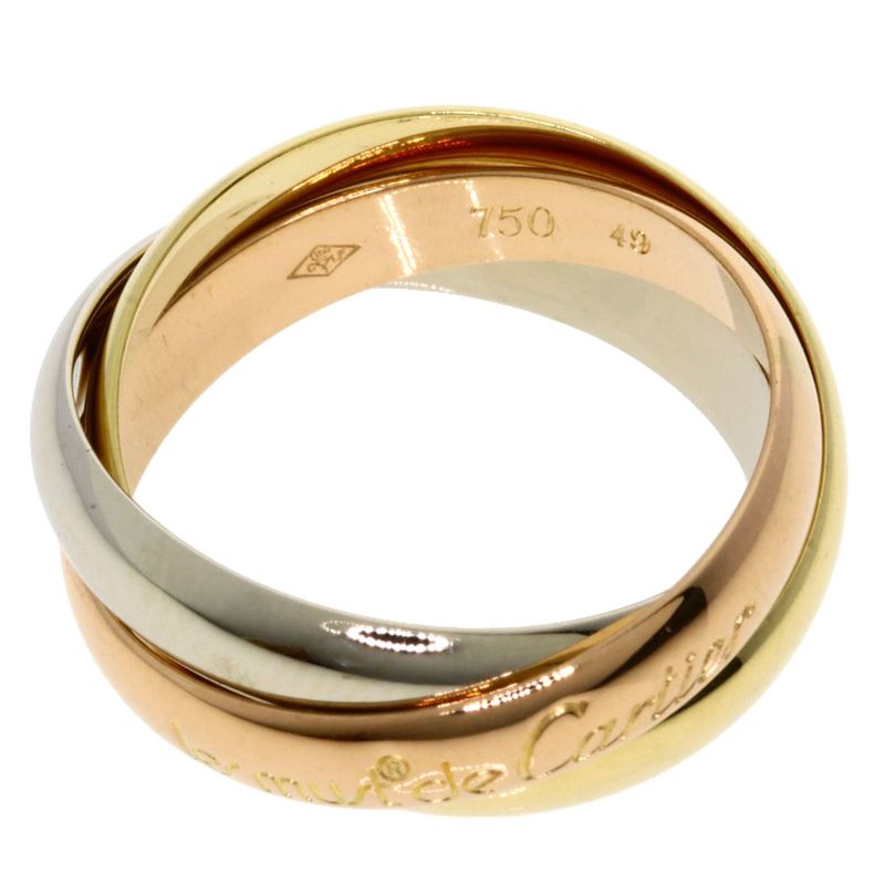 Cartier Trinity #49 Ring 18K Yellow Gold 18K White Gold 18K Pink Gold Ladies