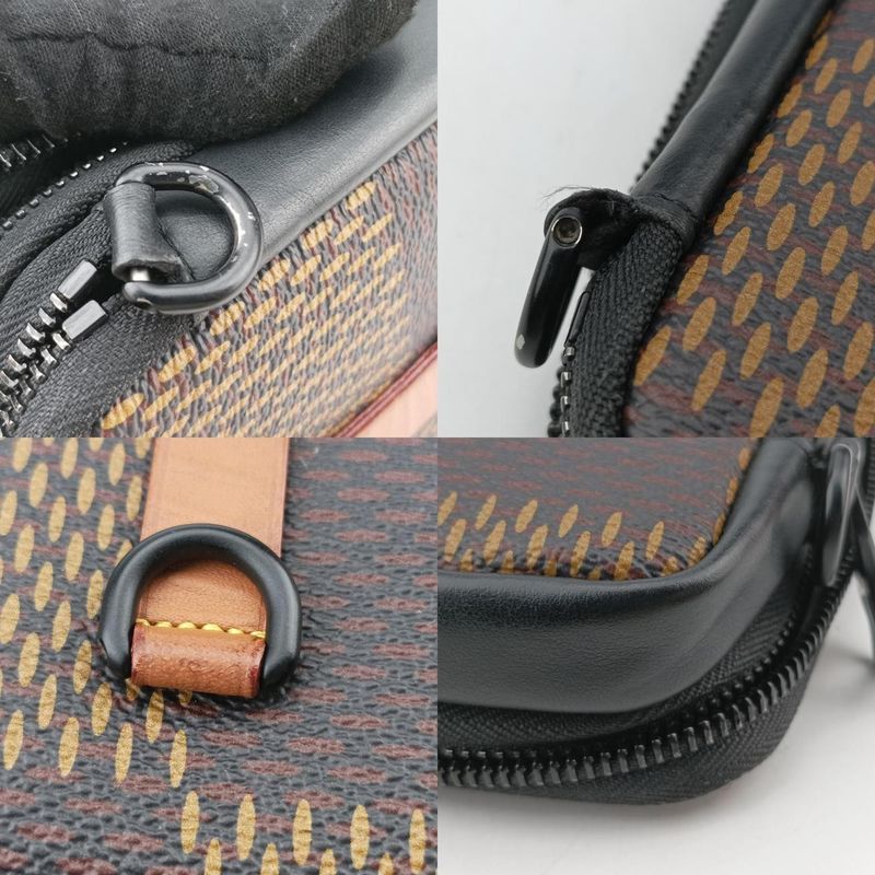 Louis Vuitton Nigo Collaboration Double Phone Pouch Ebène Damier Giant N40377 IC
