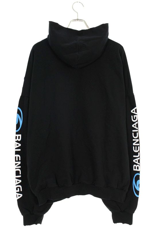 Balenciaga 24SS 761458 Tpvu7 Surfer Maxi Logo Print Pullover Hoodie Men's 2