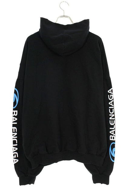 Balenciaga 24SS 761458 Tpvu7 Surfer Maxi Logo Print Pullover Hoodie Men's 2