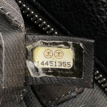 Chanel CC Logo Jumbo CC Soft Caviar Leather Hand Tote Black