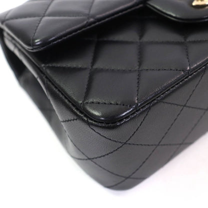 CHANEL A69900 Mini Matelasse 20 Lambskin Random Serial Chain Shoulder Bag Black