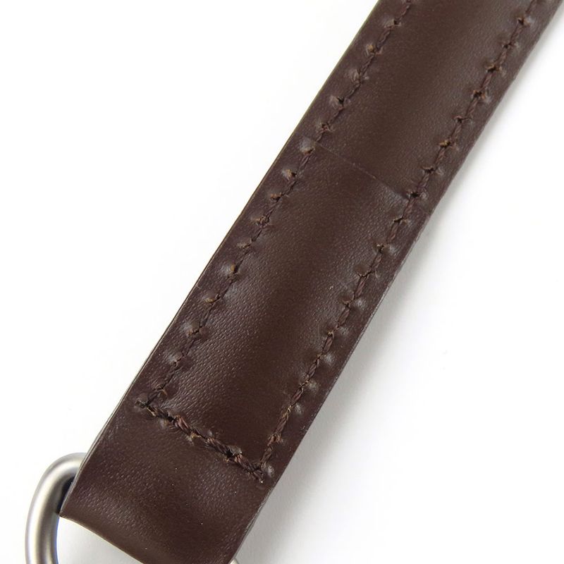 Louis Vuitton Shoulder Strap Leather Brown Adjustable Matte Silver Hardware