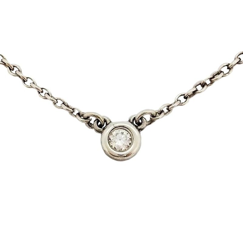 Tiffany & Co Tiffany & Co By-the-yard Necklace With Diamonds Sv925 16g Silver