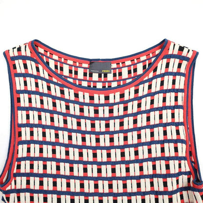 Fendi Block Knit Dress Fz9065 T4k Mix 40
