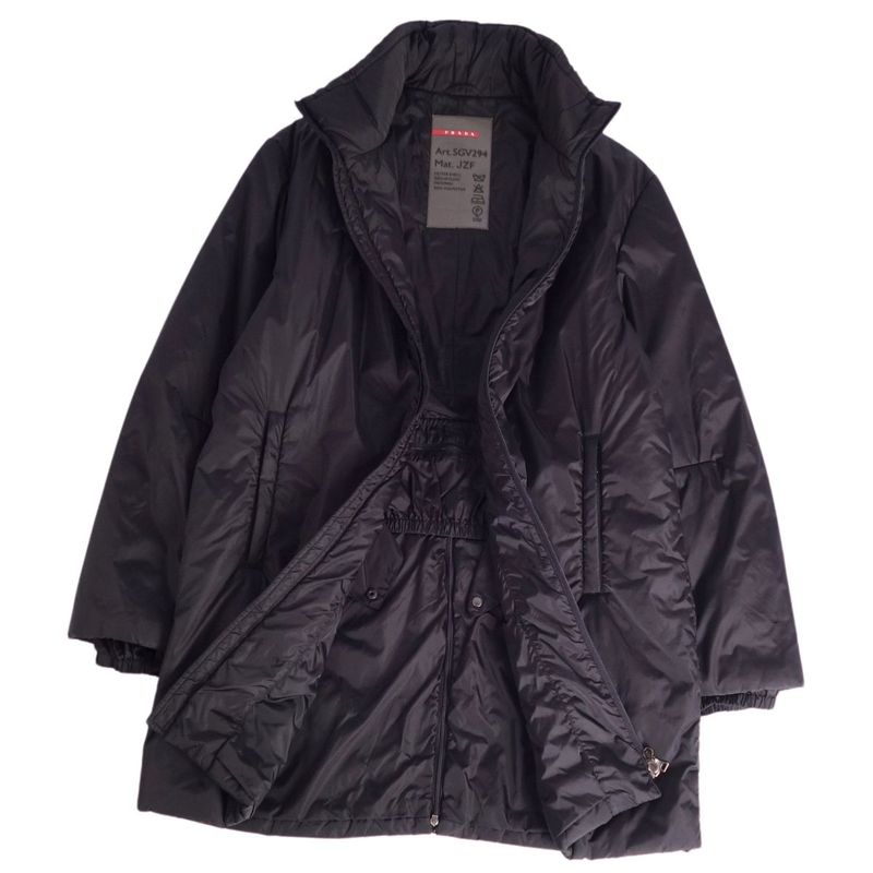 Prada Sport Coat Cotton Filled Zip Up Hine