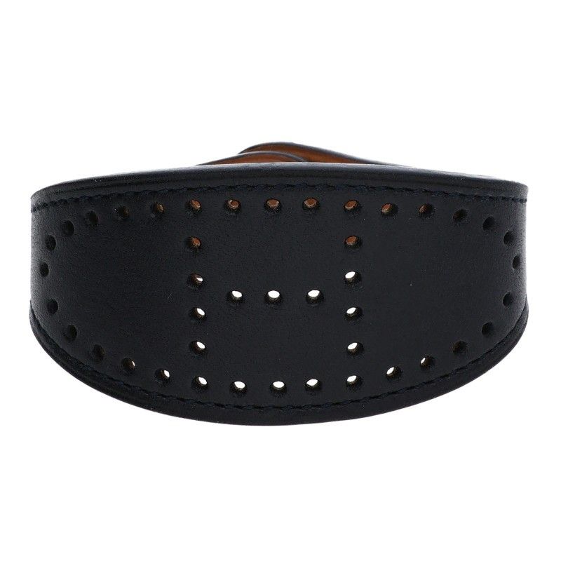Hermes Evelyne □J Engraved Evelyn H Logo Leather Bracelet Ladies S