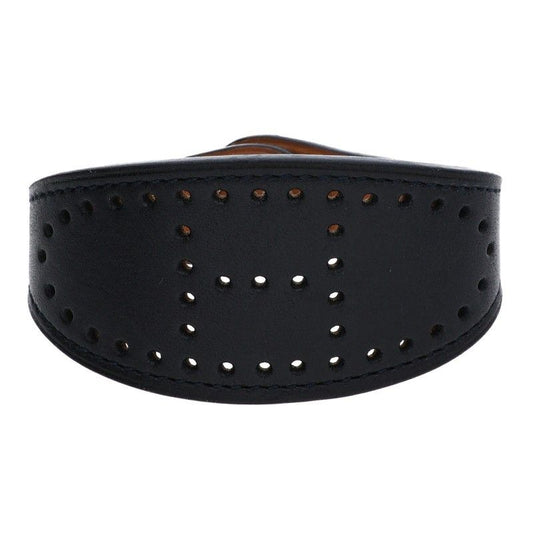 Hermes Evelyne □J Engraved Evelyn H Logo Leather Bracelet Ladies S